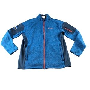 Spyder Mens Blue Empire Jacket Full Zip Fleece Lined Streetwear Outdoor Athletic